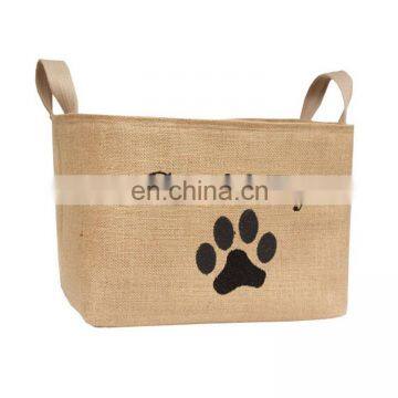 Eco-friendly Jute storage baskets kid toy storage