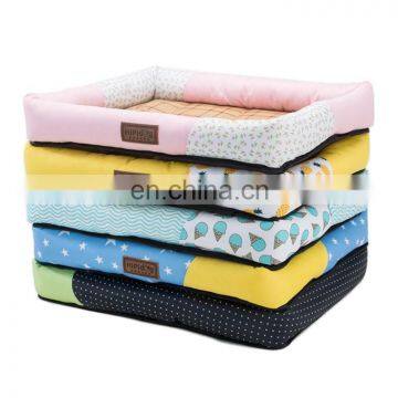 Summer cat bed teddy pomerion puppy cooling mat ice pad pet bamboo woven bed