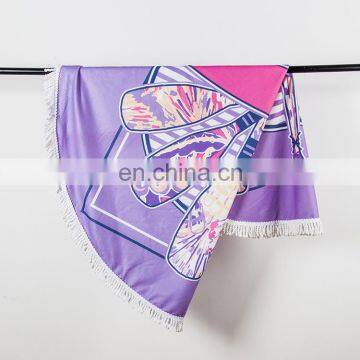 150CM Stripe Printed Quick-Dry Round Micro Fiber Beach Towel photo-4