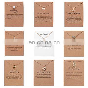 Rinhoo Бабочка Слон Перл Любви Золотой Подвеска-Цепочка для Шеи, Ключица, Фешн-Цепочка, Женское Ювелирное Изделие photo-2