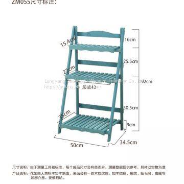 wooden garden folower shelf plant table