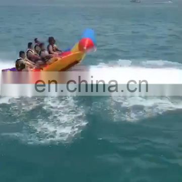 High Quality Inflatable triplex row Flying Fish Raft Boat ,Inflatable Fly fish Ride Banana Boat on Sale