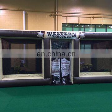 Large Yard Fun Games Inflatable Western Airblaster Shootout Wipe Out Game For Sale photo-2
