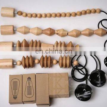 Restaurant Indoor Nordic Wooden Decorative Modern Pendant Lamp Chandelier Lighting photo-5