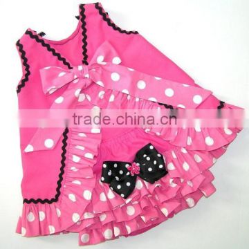 Wholesale children boutique clothing tank dress matching diaper cover