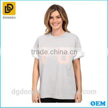 Latest 2016 Custom Cheap Hight Qualtiy Print T-Shirt for Lady