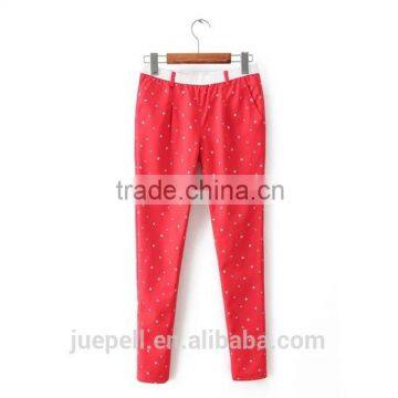 OEM Guangzhou Clothing 2015 New Fashion Dot Print Long Skinny Jeans Pants photo-4