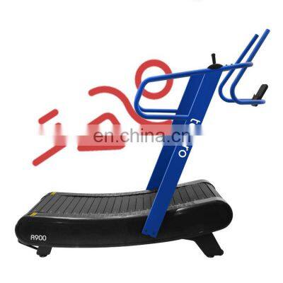 low cost curved treadmill&air runner self-generate running machine mechanical treadmill for gym 76kg weight exercise equipment