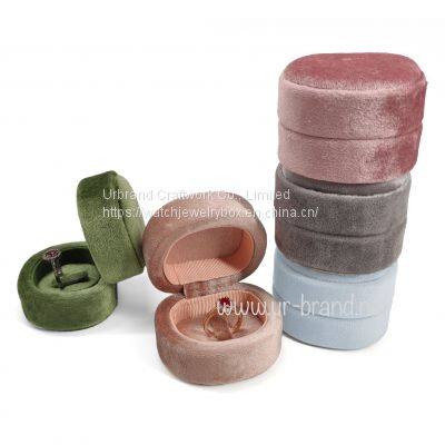 Velvet Ring Box Wholesale Jewelry Packaging Box Pink Customizable LOGO Velvet Jewelry Box photo-5