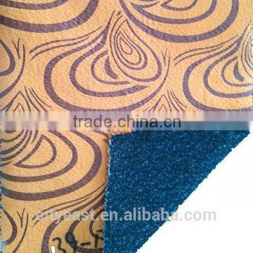 Bronzed Heart Shaped Suede Fabric Bonded With Roma Fabric For Sofa, Home Textile