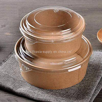 Disposable 470ml Kraft Multi-Food Pot & Pp Lid great for pasta dishes or soups