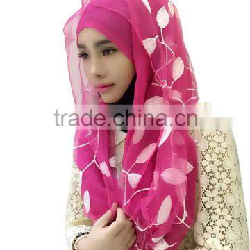 fashion Polyester Yarns muslim scarf