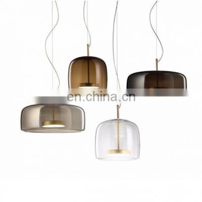 Glass Brown Color Pendant Light E26 E27 Round Shape Hanging Lamp