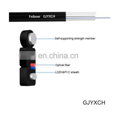 1 2 4 6 8 Core Single Mode Outdoor Drop Cable GJYXCH Fiber Optic Cable Price Per Meter
