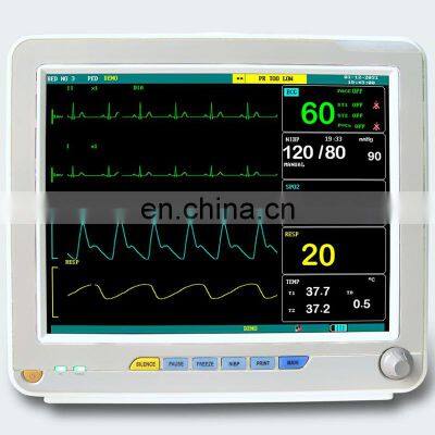 CE Approved Cheapest Price of 6 Parameters ICU Cardiac Monitor With Wifi Function