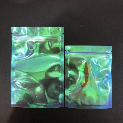 Gold Color Gift Cosmetic Bag Plastic Transparent Packaging Bags Clear Holographic Eyelash Packaging photo-3
