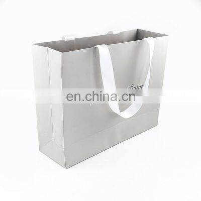 Big Silver Gift Shopping Paper Bag Small Big Extra Large With Your Own Logo