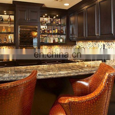 CBMmart customized mini wet bar kitchen cabinet home bar with wine rack