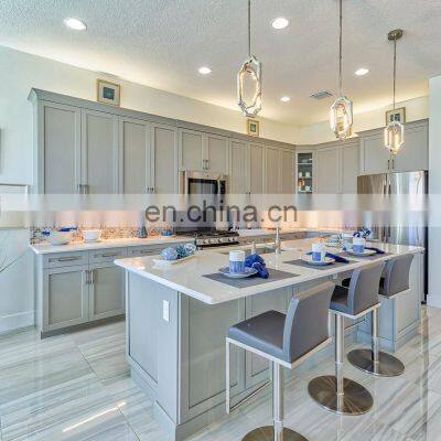 luxury white shaker Kitchen modern high gloss acrylic designs kitchen cabinet Free design