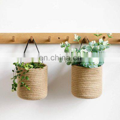 2021 New Arrival Holder Storage Cotton Rope Wholesale Hanging Baskets Plants Outdoor