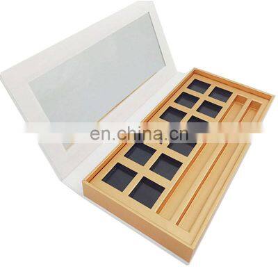Custom Made Eye Shadow Palette With Custom Logo Pressed Glitter Eyeshadow Blending Palette Packaging Wholesale
