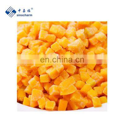 Sinocharm frozen vegetable Factory of Frozen Cooked Pumpkin peeled block 2-4 cm