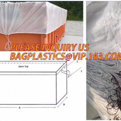 Extra Lagrge Woven PE Drawstring Dumpster Container 20 Yard Drawstring Black Dumpster Container Liners for Bagplastics photo-2