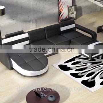 Contemporary Furniture Top Grain Leather Living Room Sofa photo-3