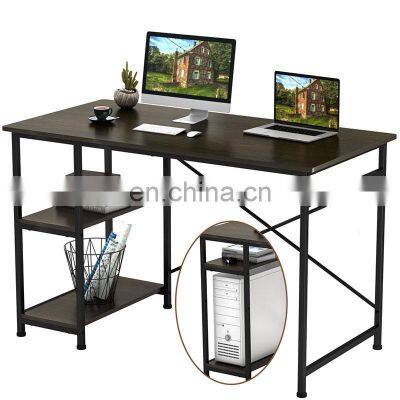 Home Office Furniture Workstation Simple 1 Shape Metal Adjustable Computer Study Table Modern Office Executive Desk photo-2