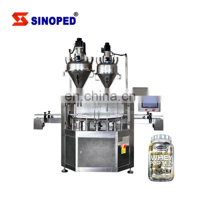 High Accuracy Protein Bottle Powder Filling Automatic Powder Filling Machine For Supplement