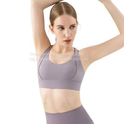 Hot Sale Workout Running Sport Wear Two Piece Set Women Seamless Yoga Leggings High Waisted No Front Seam Yoga Bra