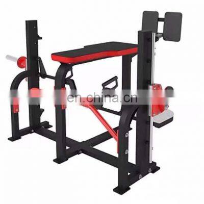 Bench press strength trainer hard pull arm back lever on stomach row lift reverse