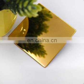 Factory 304 316l Gold Mirror Polishing Stainless Steel Decorative Plate