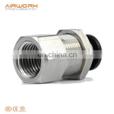 PMF Plastic Bulkhead Fitting Air Automatic Pneumatic PU Tube Fittings photo-3