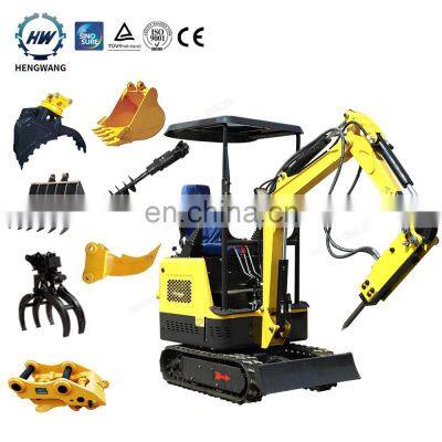 Hot sales new cheap mini crawler bagger digger excavators1.2 1.5 ton for farm