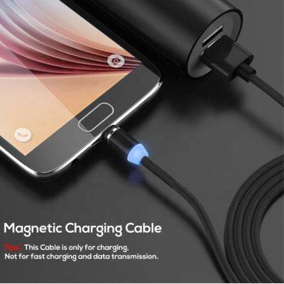 Hot Selling Original 360 Degrees Magnet Phone Charger Cable Multi Usb Micro/IOS/Type C Fast Charging LED Magnetic Data Cables