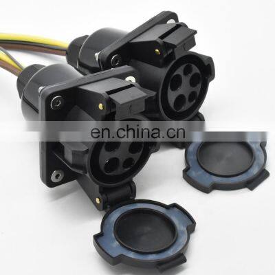 China Factory 16A 32A SAE J1772 Type 1 Vehicle Inlets 120V/240V AC EV Charger Socket With 0.5m Cable photo-5