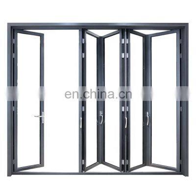 Aluminum Folding Door Folding Hot Sale Good Price Powder Coating Outdoor Exterior More Panel Double Aluminium Bi Folding Glass