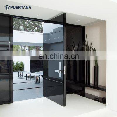 European Style High Grade Front Door Modern Pivot Door With Glass Stainless Steel Door Exterior Front