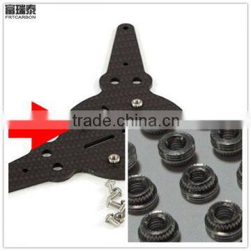 3K carbon fiber sheets install internal thread nut