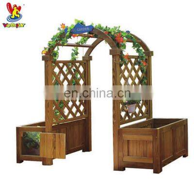 Outdoor Wooden Flower Pot Playground Wooden Stand Equipment for Garden