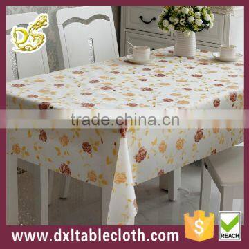 Cheap disposable round tablecloths with nonwoven backing for coffee table use                        
                                                Quality Choice