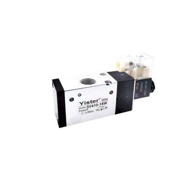 3/2 way normally closed 3V410-15W external pilot pneumatic electric solenoid valve