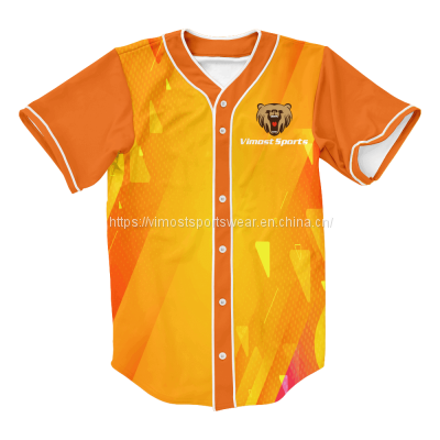 2023 fashionable sublimated baseball jersey with bright color