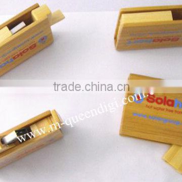 oem wooden swivel shape usb flash disk for promotion