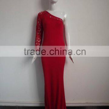 Ladie Fashion Dress Long Sleeve Evening Dress Sexy Free Prom Dress photo-3