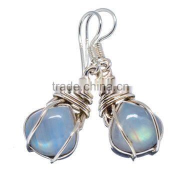 MOONSTONE EARRING ,925 sterling silver jewelry wholesale,WHOLESALE SILVER JEWELRY,SILVER EXPORTER,SILVER JEWELRY FROM INDIA