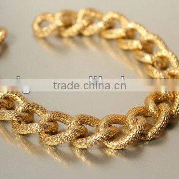 Gold Chain ,Twisted Chunky Net Pattern Aluminum Chain, Open Link Chain Jewelry Chains