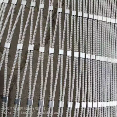 Ferrule Flexible Stainless Steel 304/316 Zoo Aviary Netting Building Construction Wire Rope Mesh Knotted Mesh