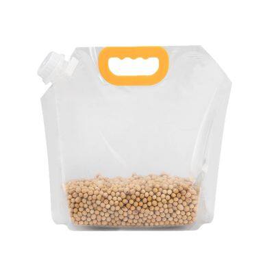 Custom Logo Outdoor Travel Foldable stand up 2.5/5/10 Liter Plastic Pure Water Bag Pouch with Spout